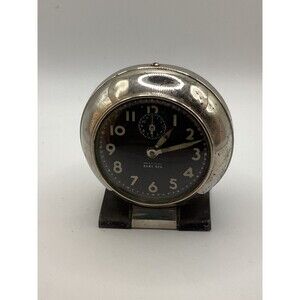Antique Westclox Baby Ben Wind Up Alarm Clock with Black Face Not Tested
